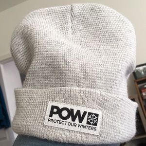 POW aka Protect Our Winters beanie, barley worn